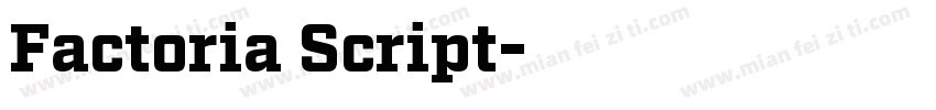 Factoria Script字体转换